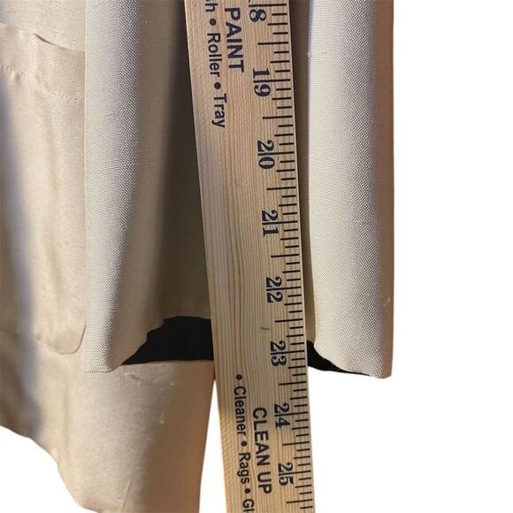 Anne Namba minimalist Unisex Black Ivory Silk Reversible Mandarin Jacket Sz L - Picture 12 of 12